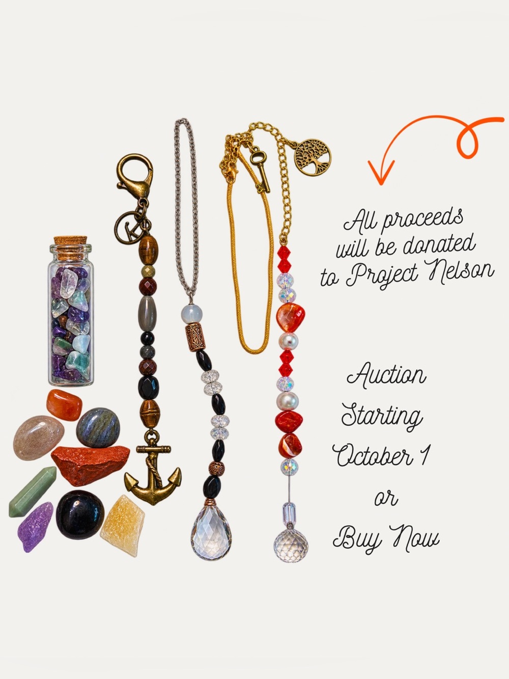 ⚕️ Crystal Charms, Keychain and Tumbles Bundle